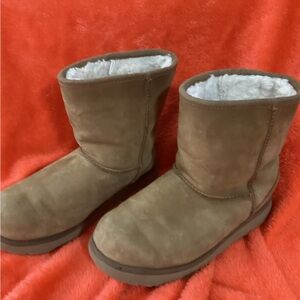 Ugg Classic Short Chestnut Shearling Boots sz 4